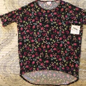 Lularoe Black Floral Irma XS - NWT